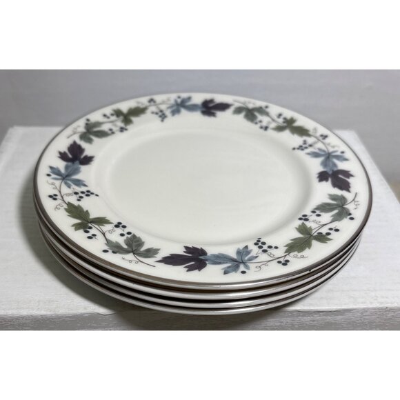 Royal Doulton BURGUNDY Bread Plate TC1001 6.5" Translucent China Set of 4 - Picture 8 of 8